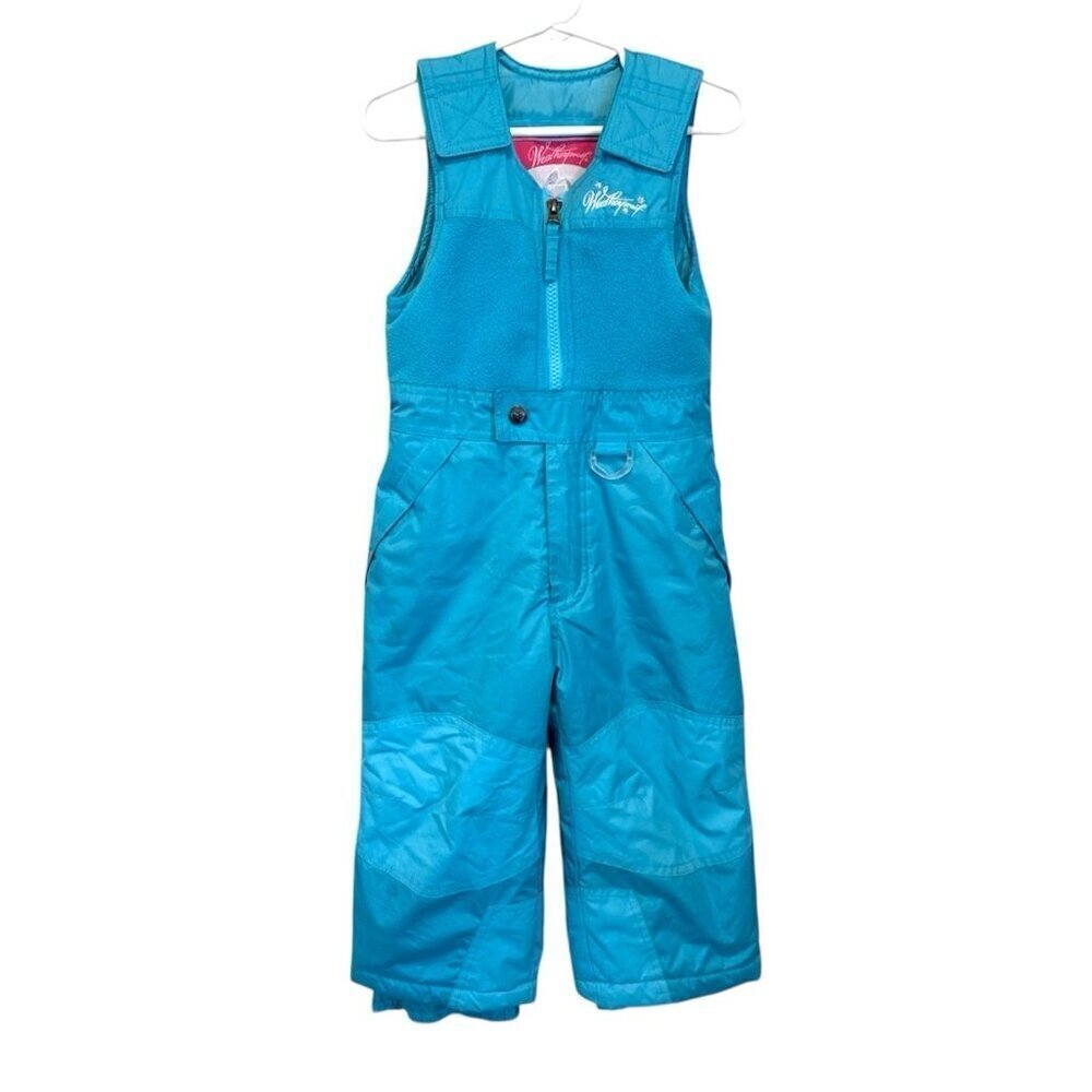 Weatherproof Toddler Girls Light Blue Ski Bib size 3t Adjustable